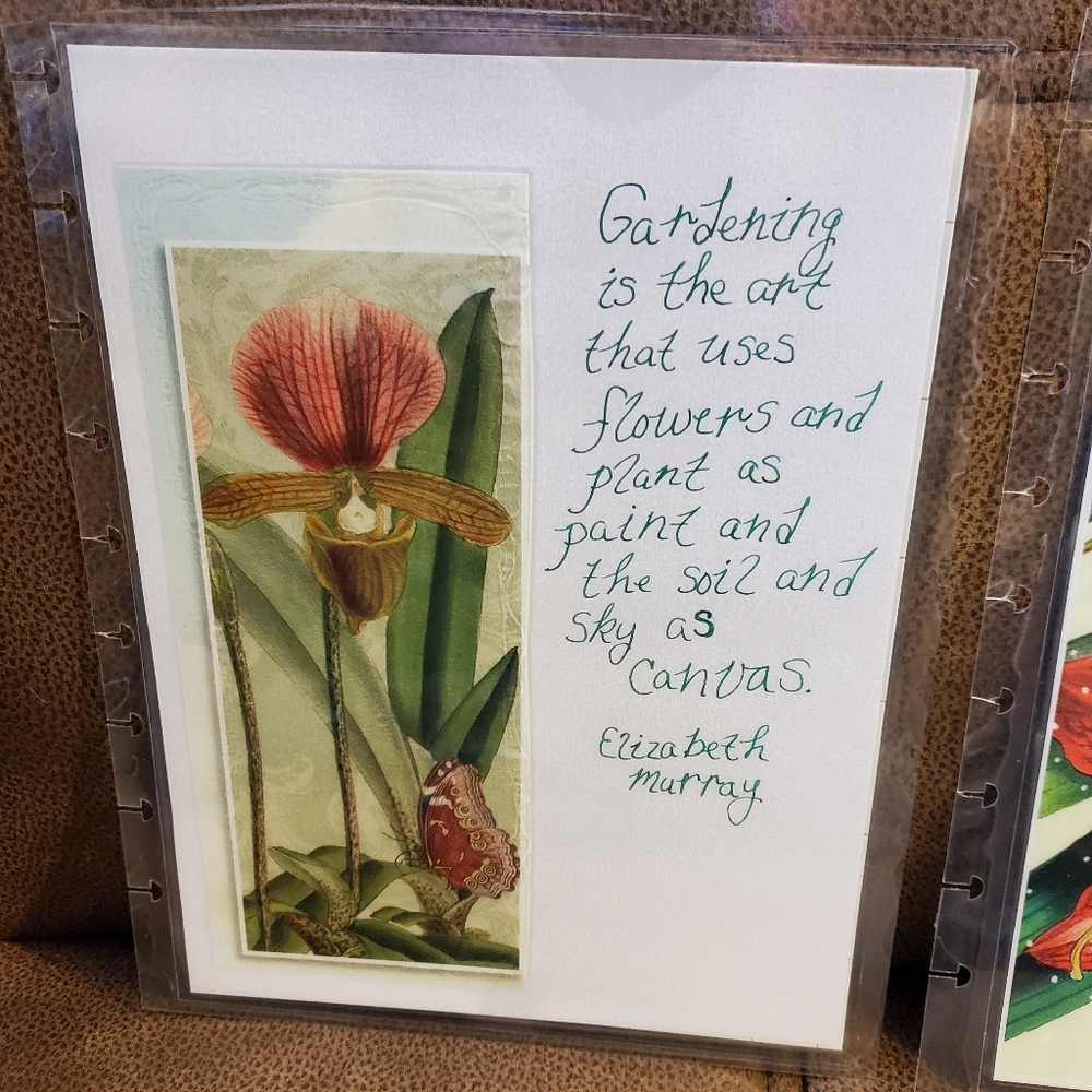 Handmade cover for your Classic size Disc Bound Planner gardening